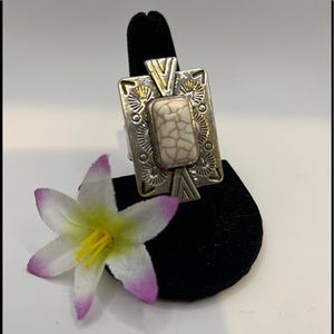 Large Rectangular Bohemian Designed Expandable Ring